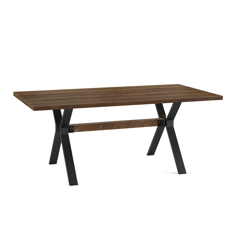 Amisco Leonie Wood Table and Snyder Chairs 7-Pieces Dining Set