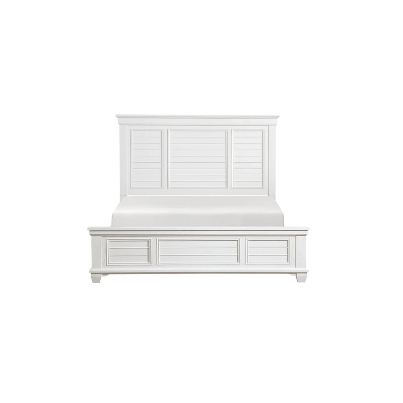 Leo 6 Piece White Modern Panel Bedroom Set