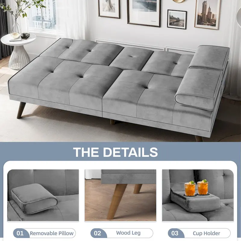 Futon Couch Sofa Bed, Small Sleeper Sofa Chair Loveseat