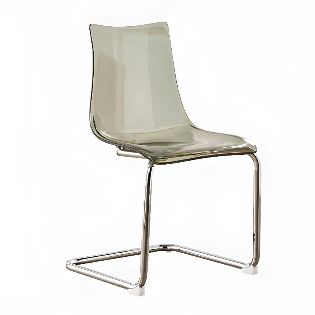 Modern Armless Plastic & Acrylic Dining Chair