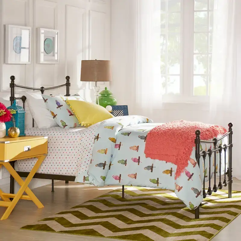 Xander Dark Brown Steel Bed by iNSPIRE Q Classic