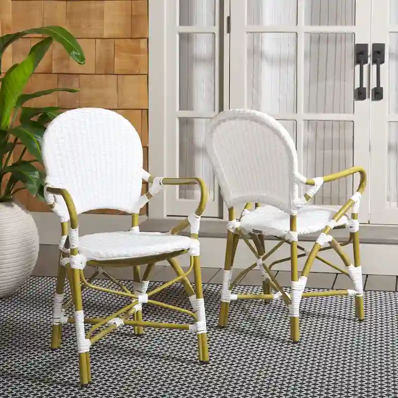 SAFAVIEH Hooper Indoor-Outdoor Stacking Armchair (Set Of 2) - 21W x 22D x 35H