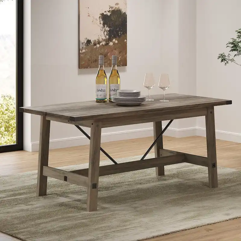 Rustic Modern Kitchen Dining Room Table for 6 People
