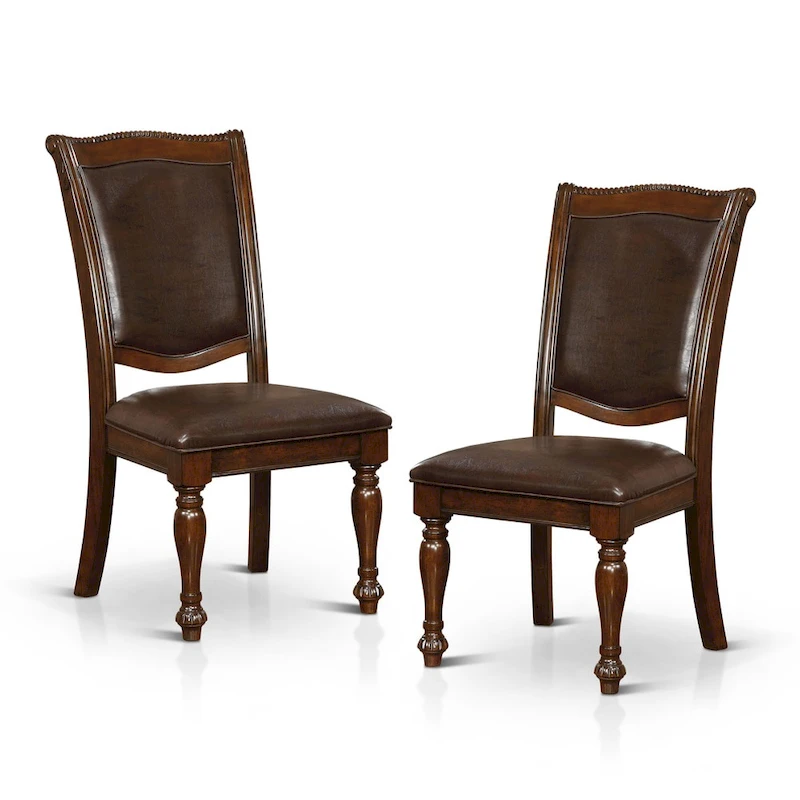Copper Grove Madzharovo Traditional Faux Leather Dining Chairs (Set of 2)