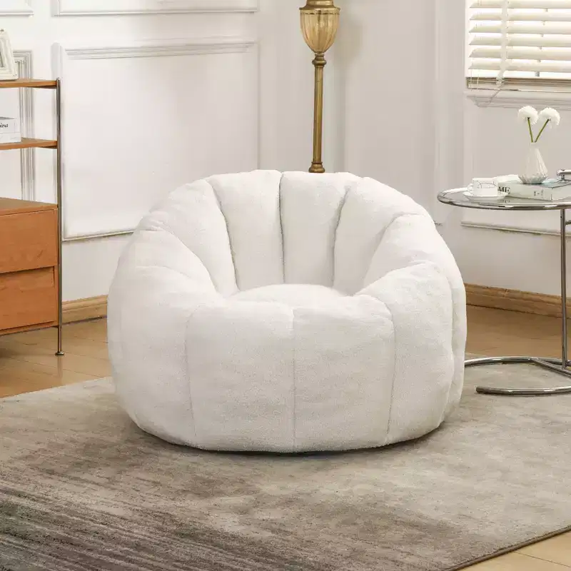 YOSIMFUR Bean Bag Chair, Bean Bag Sofa Chair with Armrests Stuffed High-Density Foam, Lazy Sofa Comfy Chairs BeanBag Chair for Adults in Living Room