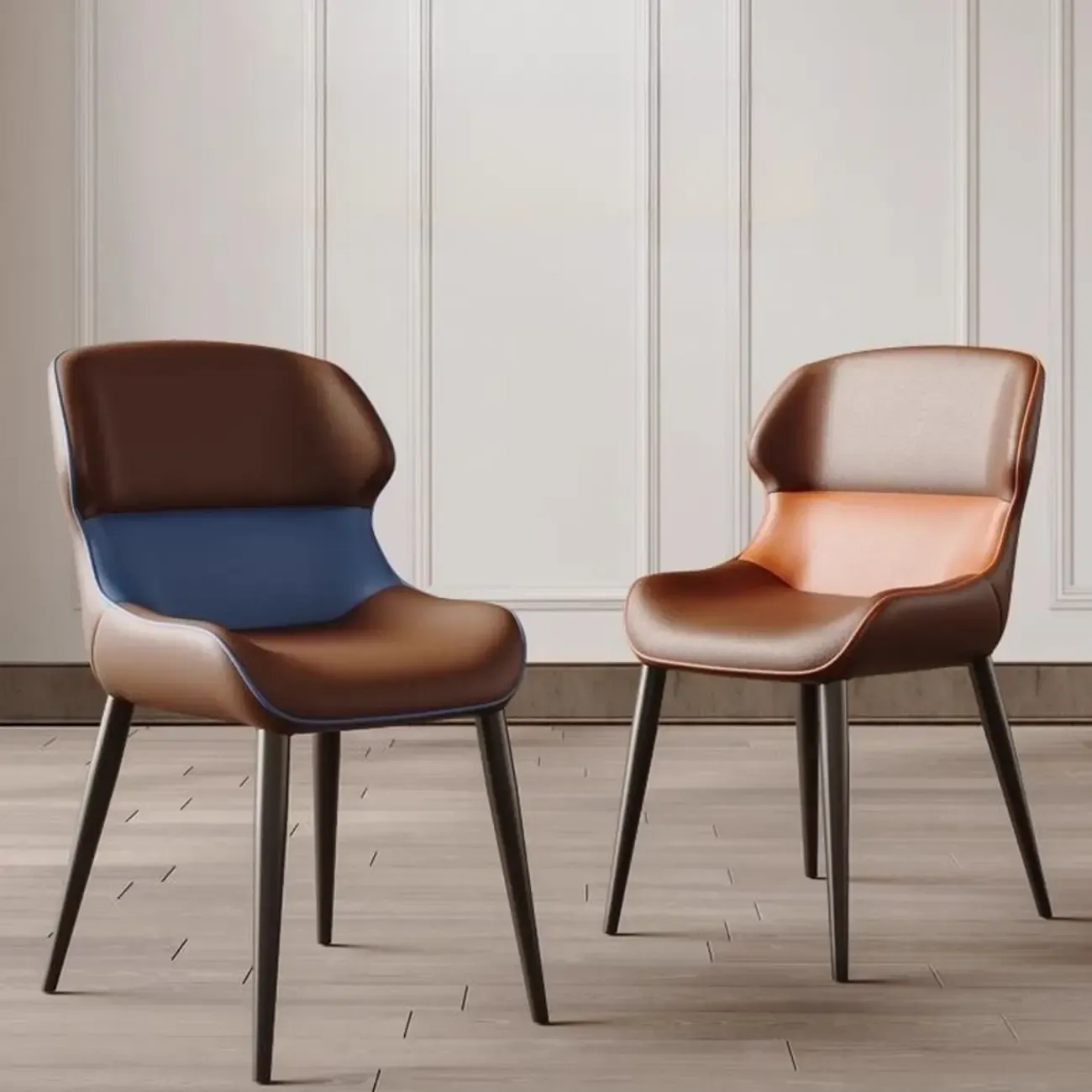 Modern Faux Leather Full Back Dining Chair