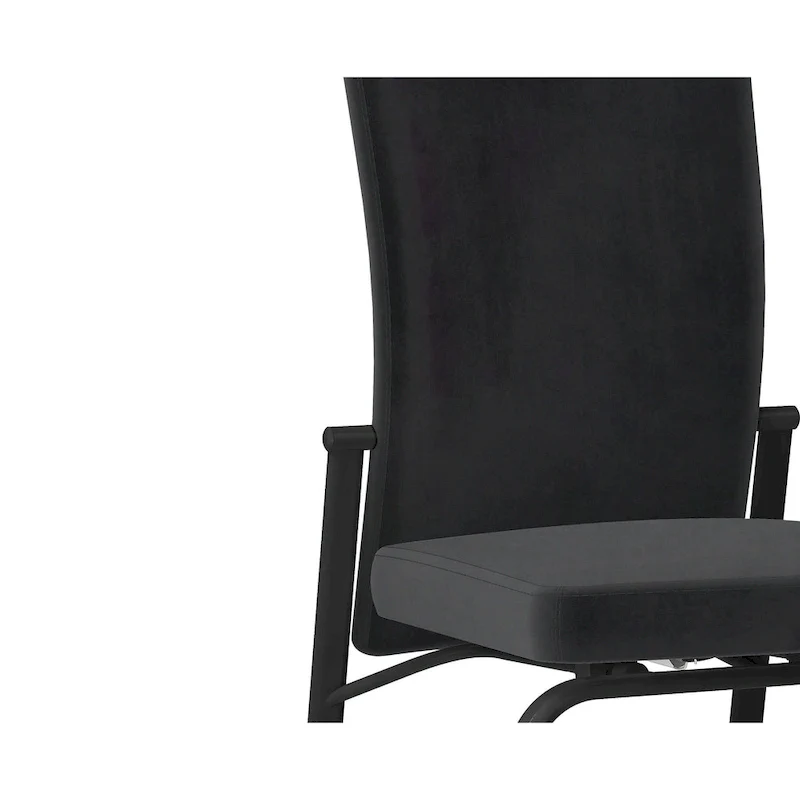 Somette Monique Black Motion-back Side Chair, Set of 2, Fully Assembled