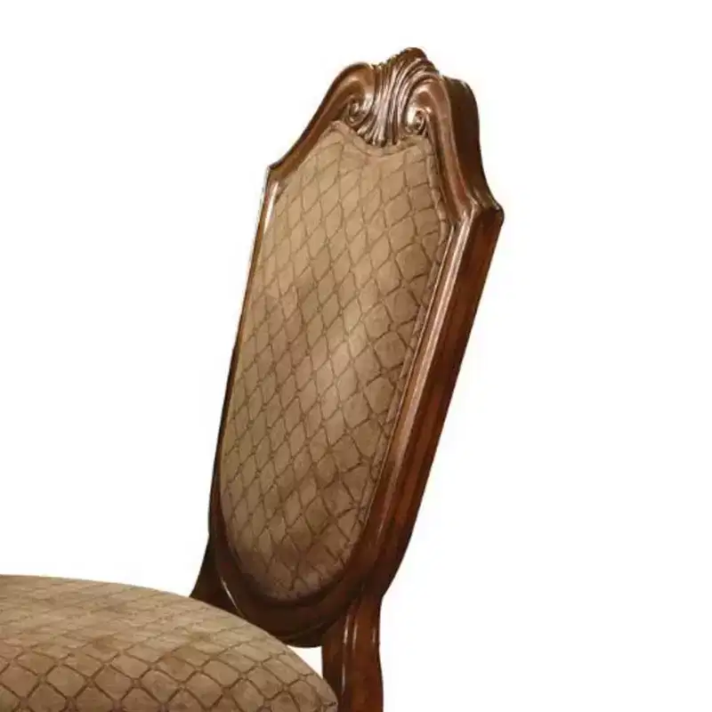 Acme Furniture Chateau De Ville Dining Chairs Fabric/Cherry Finish