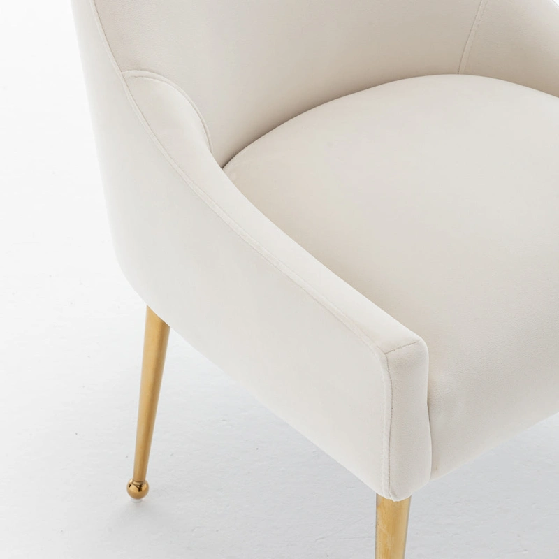 SEYNAR Velvet Upholstered Dining Chair Set of 4, Modern Glam Armless Side Chair