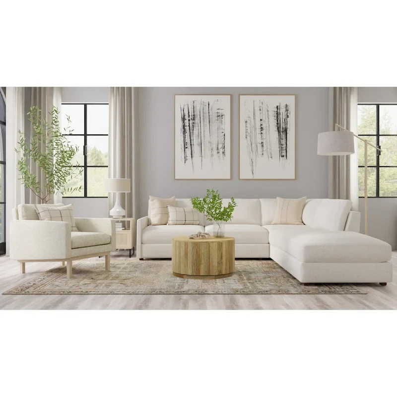 Krissa 30  Round Mango Wood Coffee Table