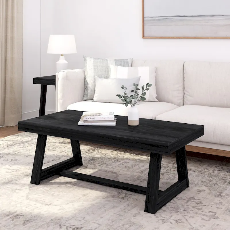 Plank and Beam Classic Rectangular Trestle Leg Coffee Table - 48