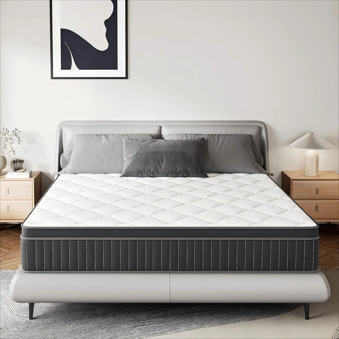 SweDrea 12in. Medium Firm Innerspring Mattress for Back Pain Relief and Cooling with CertiPUR-US, SGS and OEKO-TEX Certified