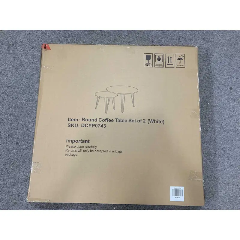 27.56 Round Nesting Coffee Table Set of 2