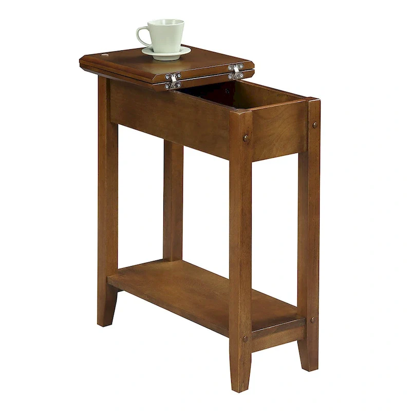 Flip Top End Table with Shelf