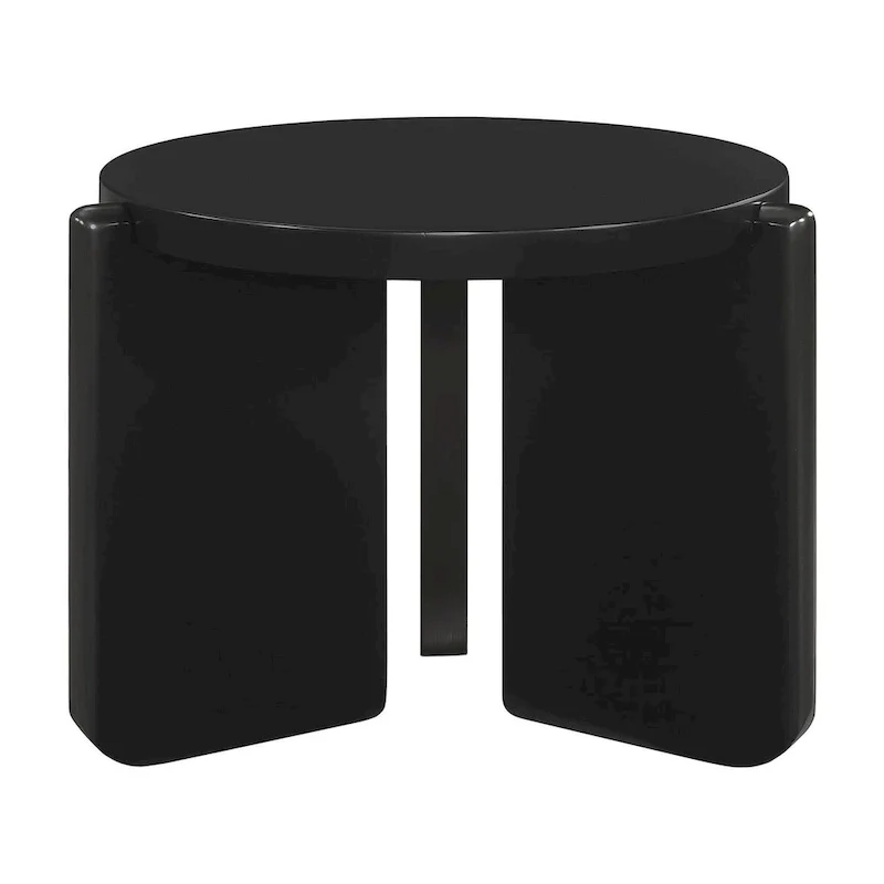 Harrison Black Round End Table