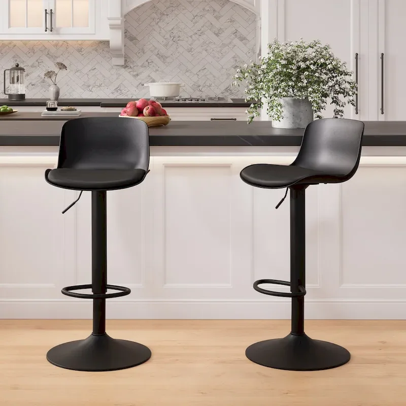 Swivel Bar Stools Set of 2, Height Adjustable Counter Stools