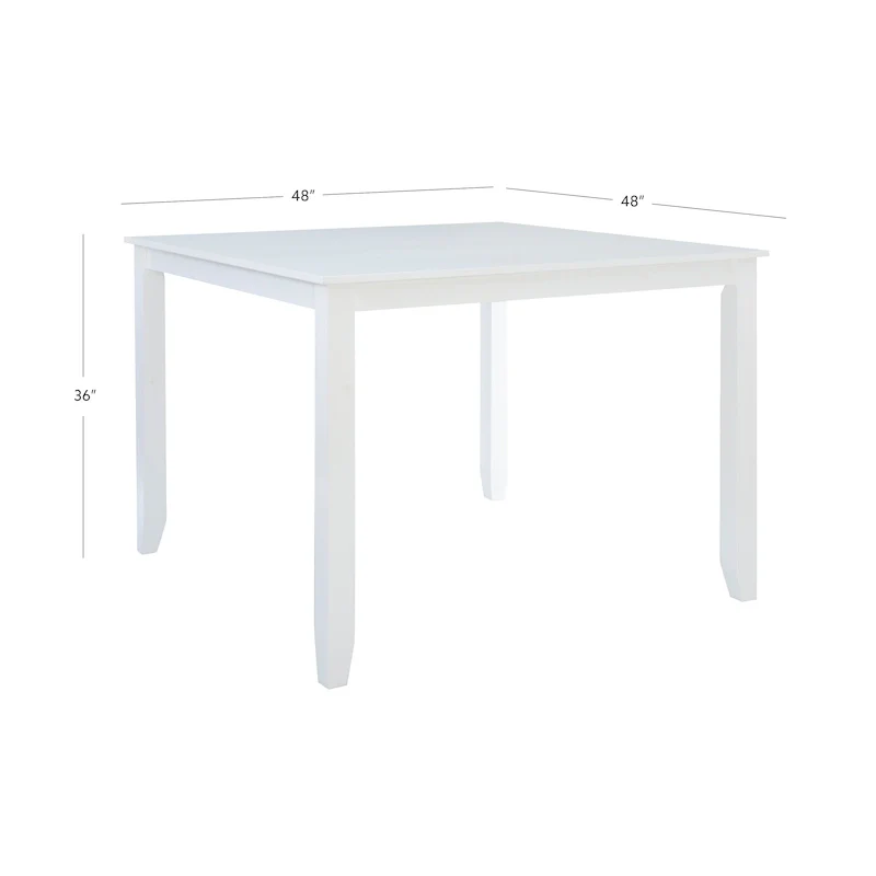 Catron White Square Counter Height Dining Table