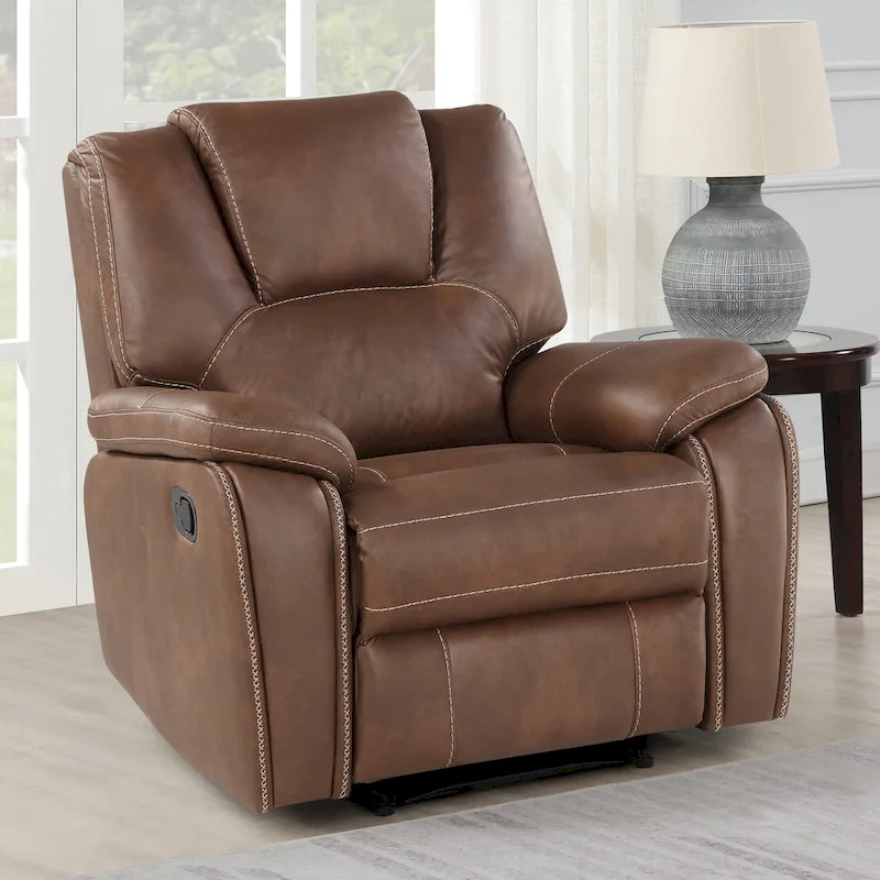 Faux Leather Manual Recliner Chair