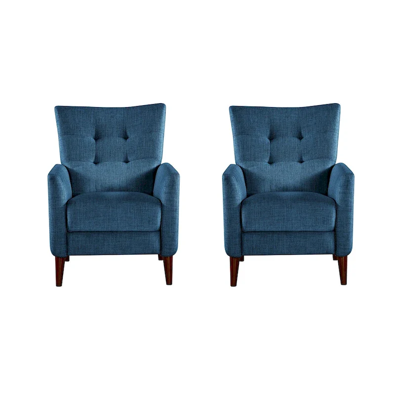 Modern Manual Recliner with Solid Wooden Legs