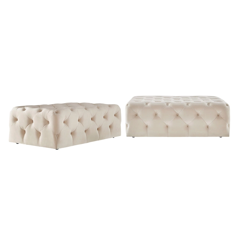 Gdansk Rectangular Tufted Ottoman with Casters