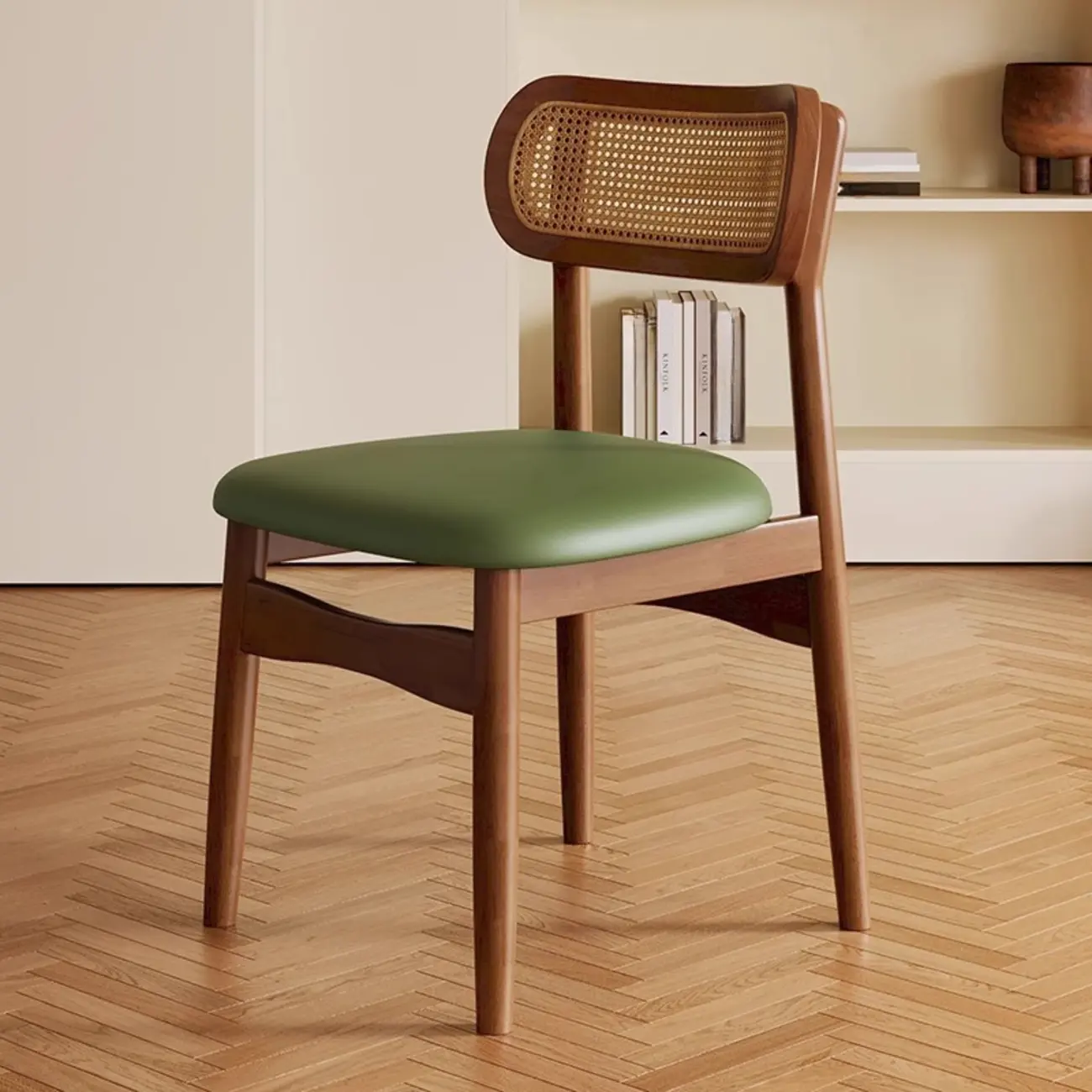 Soft Retro Upholstered Faux Leather Dining Chair