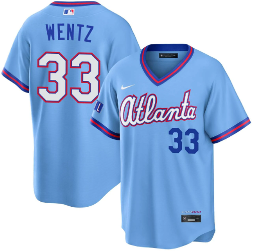 Joey Wentz Atlanta Braves Powder Blue 2026 City Connect Stadium Jersey