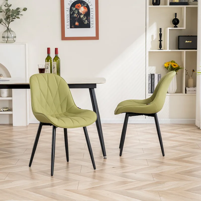 Upholstered Dining Chairs Set of 2 Modern Kitchen Chairs