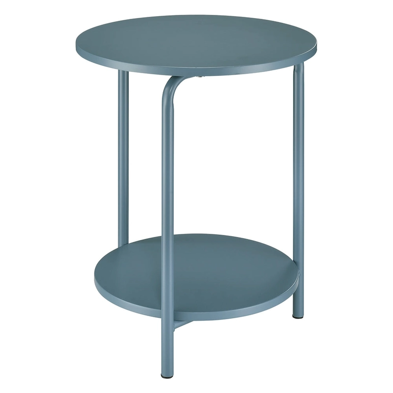 OS Home and Office Furniture Elgin Metal Accent Table in Bluestone