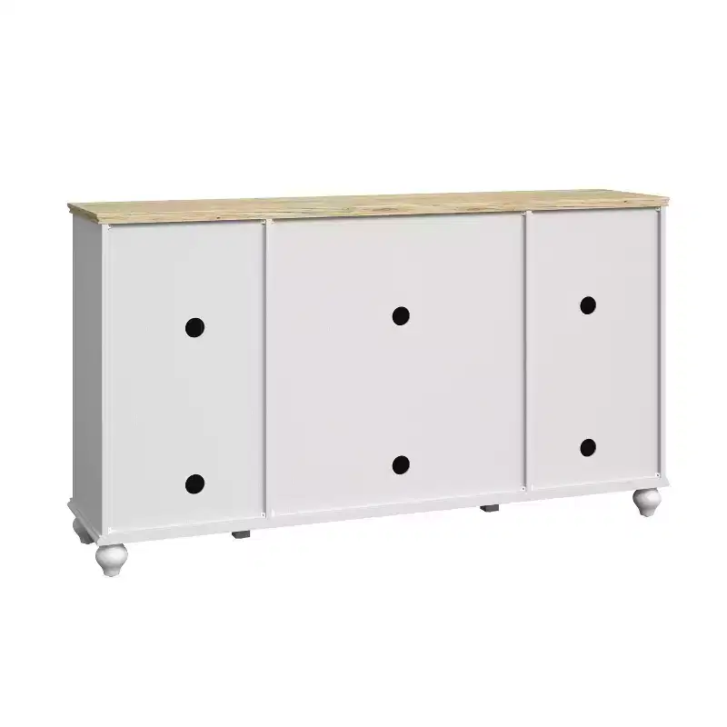 Festivo 63" Vintage Style Storage Accent Buffet Sideboard Cabinet with Drawers White