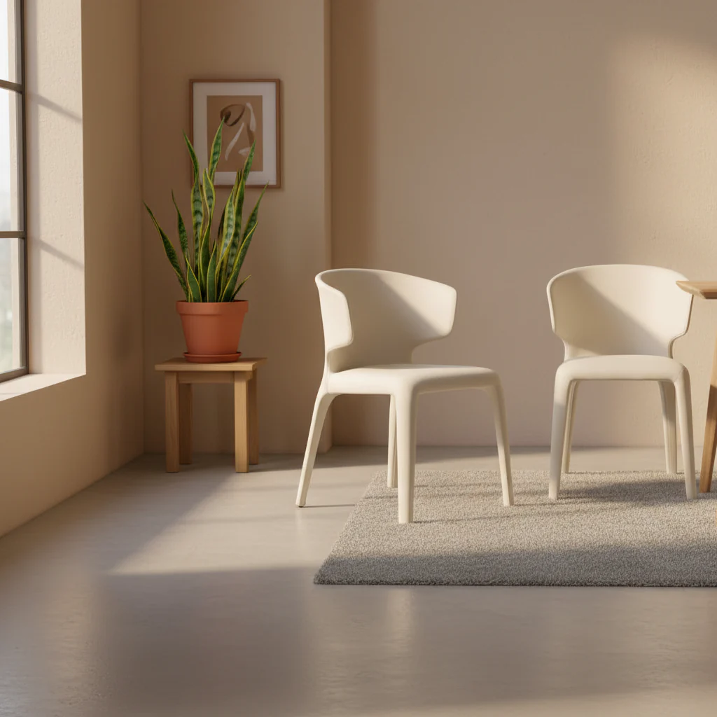 Conrad Cream Faux Leather Dining Chair