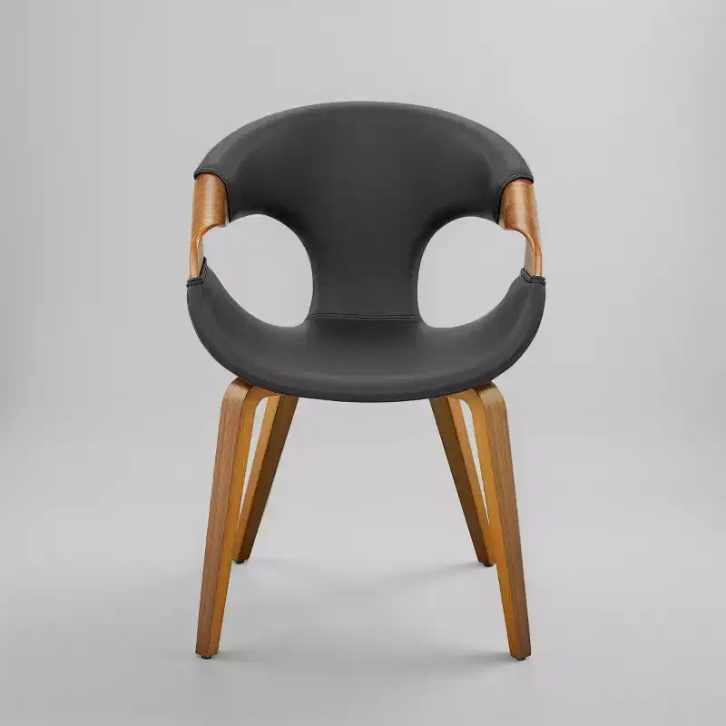 Art Leon Faux Leather and Bentwood Dining Chair