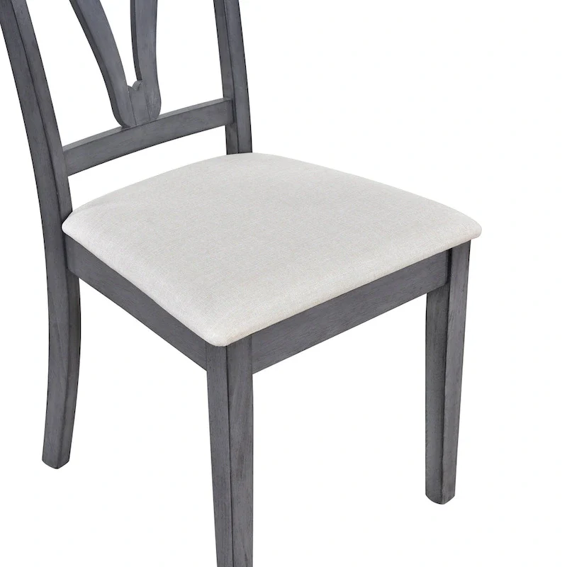 Mid-Century Wood 5-Piece Dining Table Set