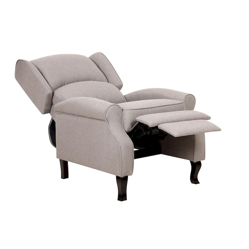Modern Wingback Linen Fabric Accent Recliner Chair
