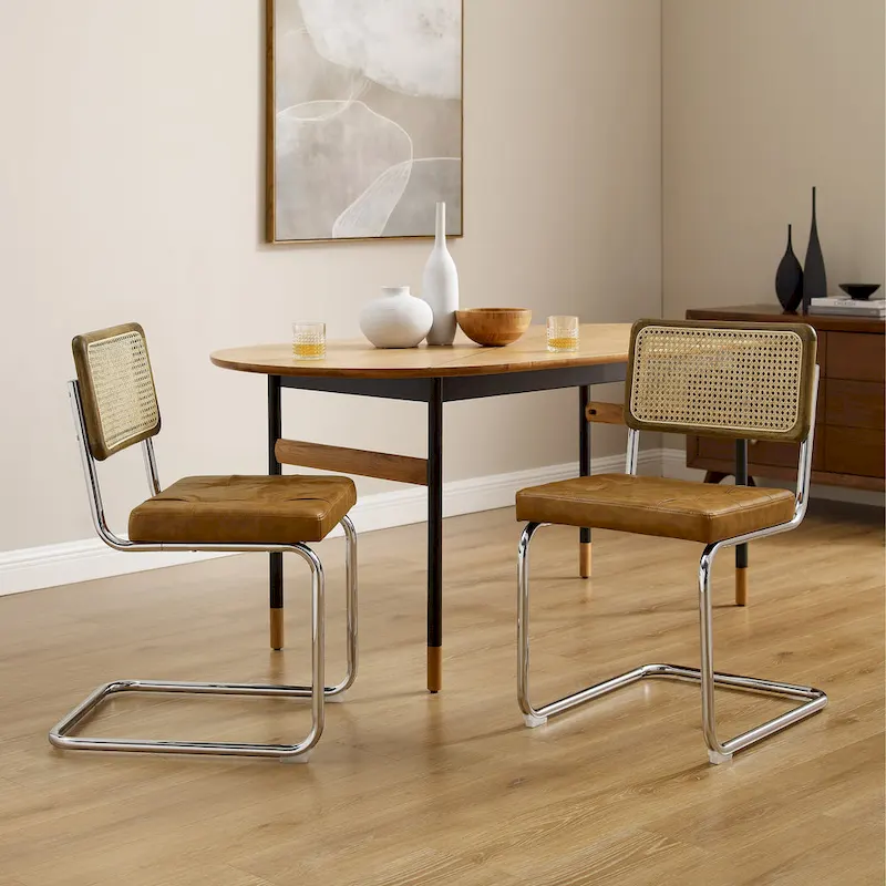 Art Leon Modern Upholstered Dining Chairs (Set of 2)