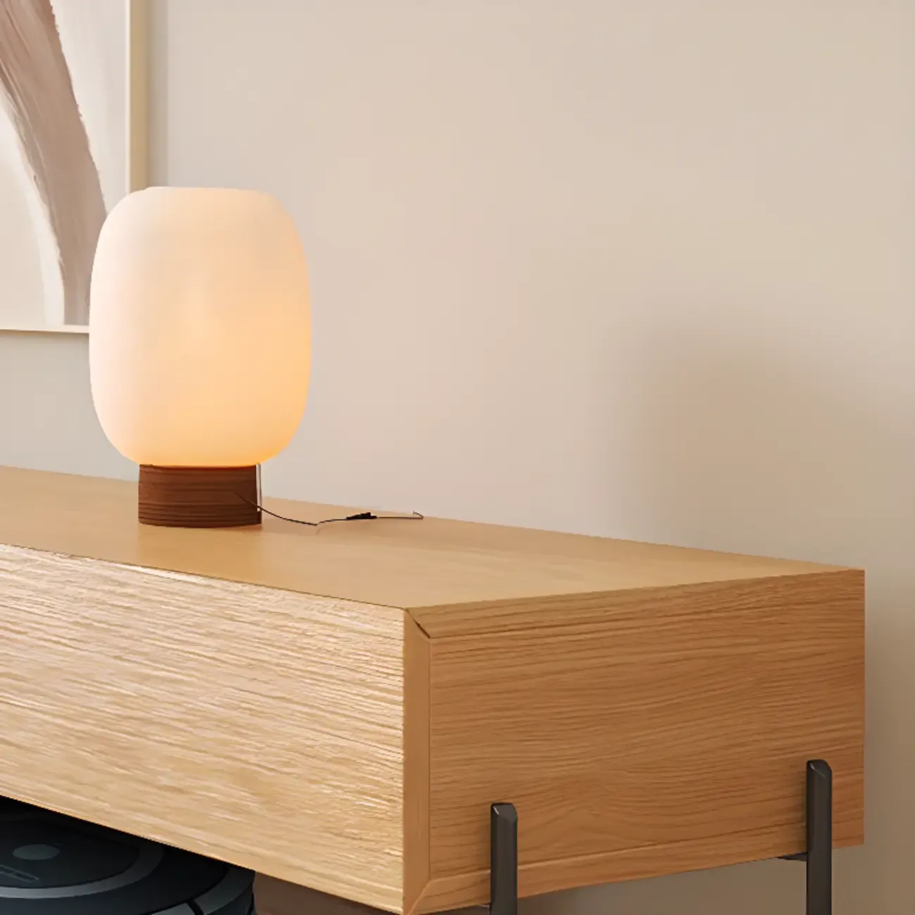 Modern Wood TV Stand in Nut-Brown with Drawers