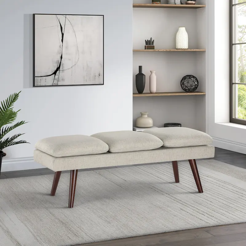 Amanda 54 Mid-Century Bench