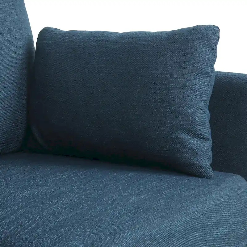 Modern 76.5  3-Seater Sofa with Birchwood Legs and Pillows