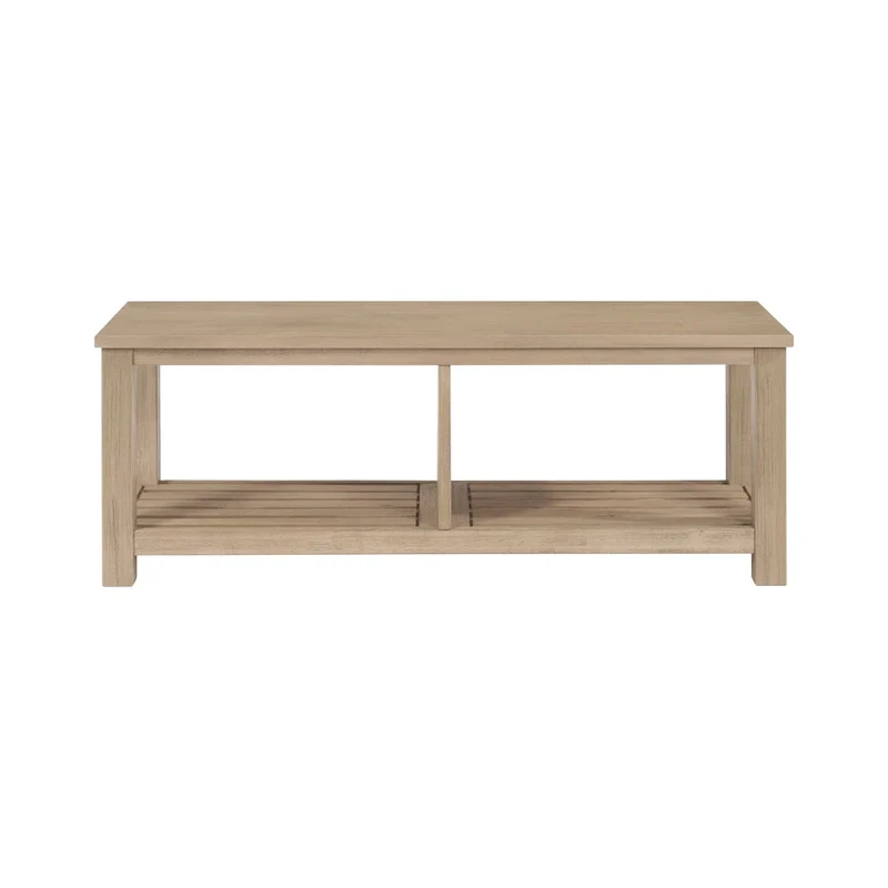 Brown / Drifted Sand / Alto Black Solid Acacia Wood TV Bench, Single