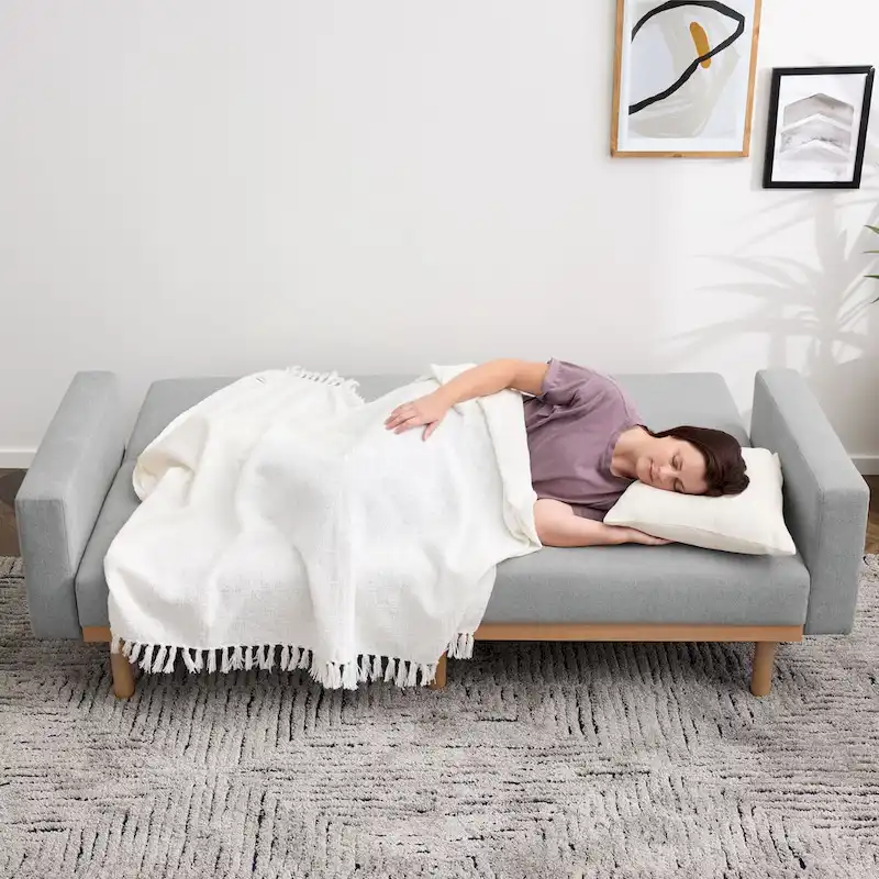 Brookside Harlow Futon with Wood Base