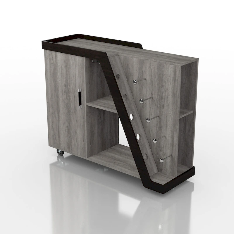 Furniture of America Tern Modern 6-shelf Mobile Wine Cabinet