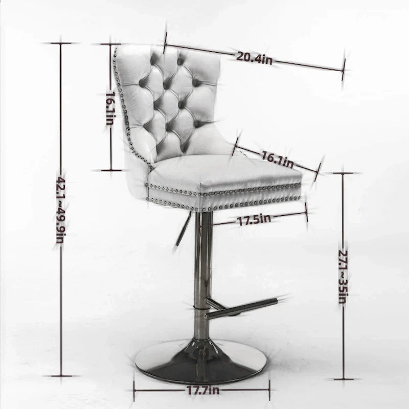 Modern Upholstered Adjusatble Thick Swivel Counter Barstools