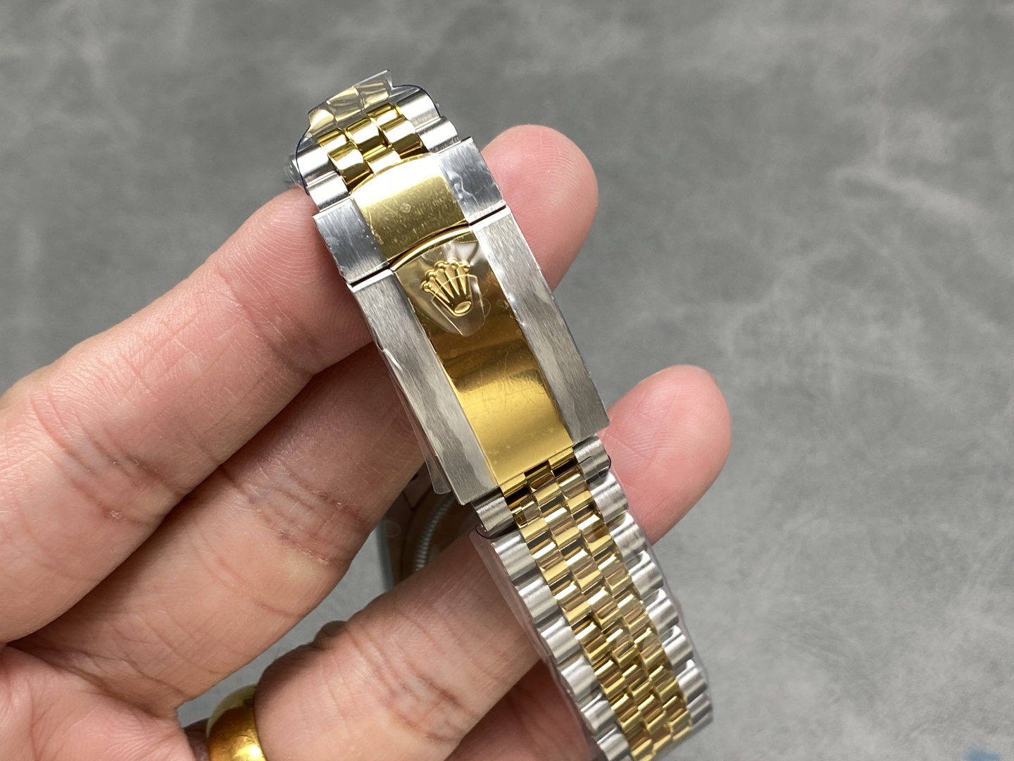 Jubilee bracelet clasp with Rolex crown logo