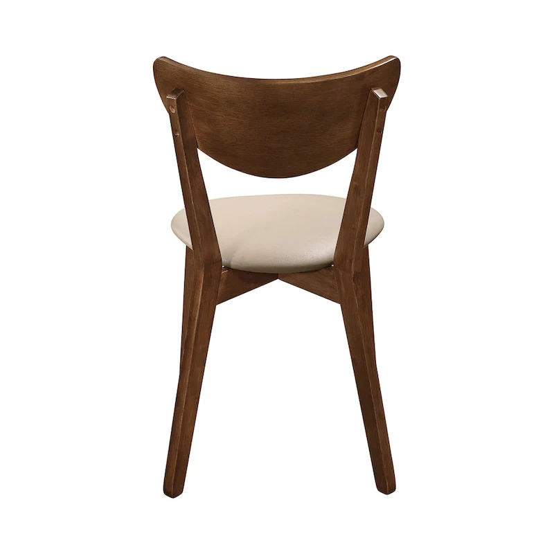 Markus Tan and Chestnut Open Back Dining Chairs (Set of 4)