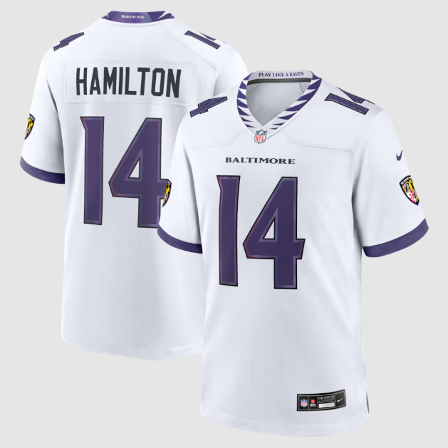 Baltimore Ravens Kyle Hamilton White Game Jersey
