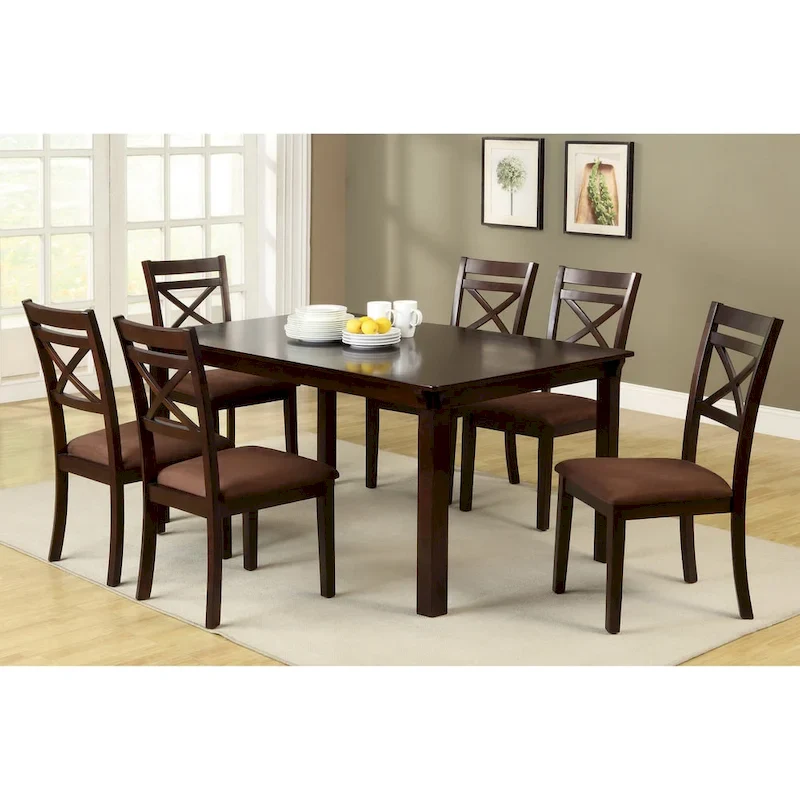 Contemporary Brown Solid Wood Dining Table