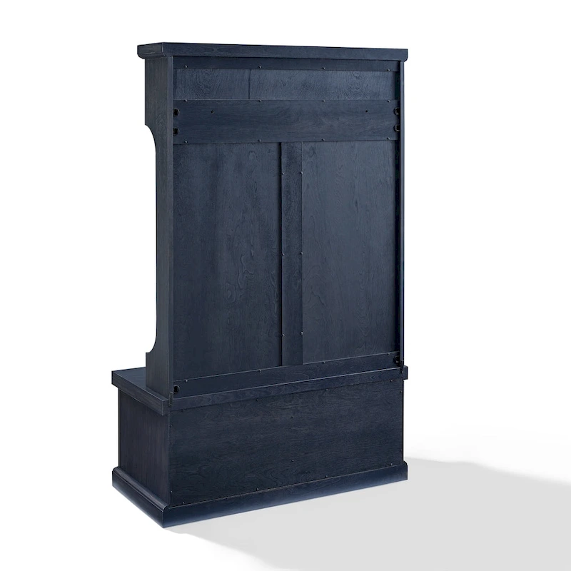 Crosley Seaside Hall Tree In Distressed Navy Finish