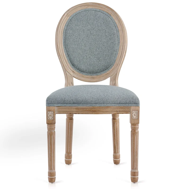 CO-Z King Louis XVI Upholstered Dining and Side Chairs, Set of 2