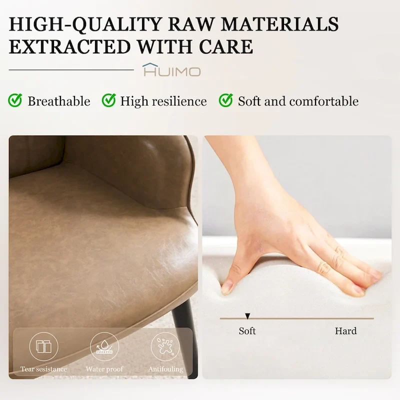 High-Back Tufted Accent Chair | Faux Leather Wingback | Solid Wood Frame | Ergonomic Armrests | 300 lbs Capacity | 37