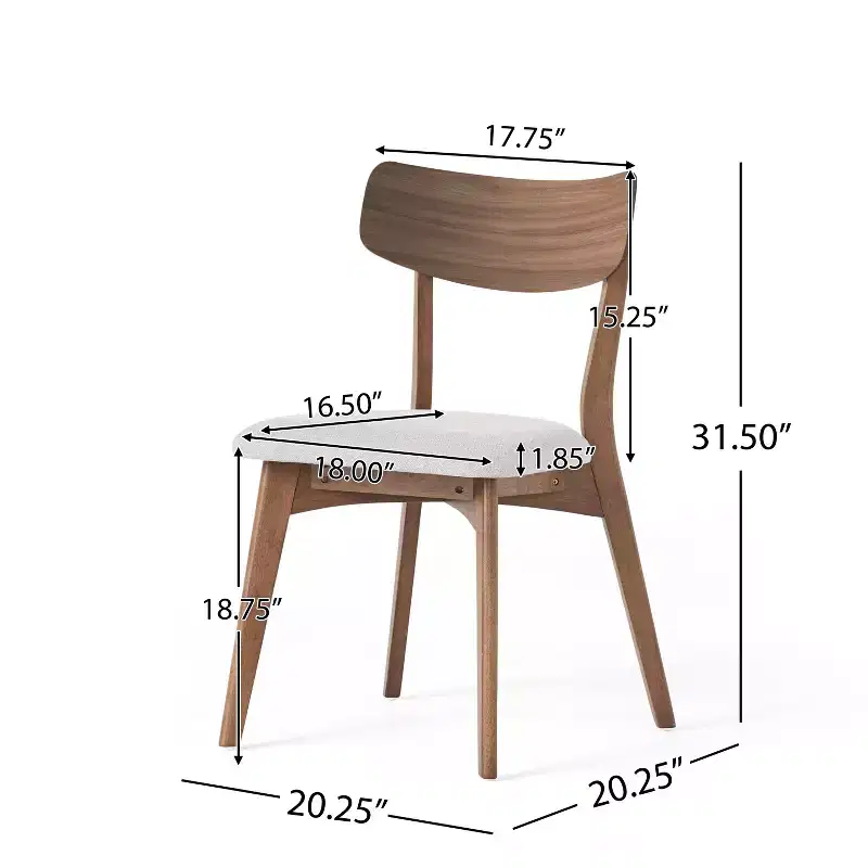 Christopher Knight Home Shari 7 Pieces Mid-century Modern Rubberwood Upholstered Dining Set