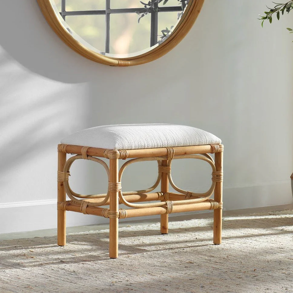 Laguna Small Bench, White